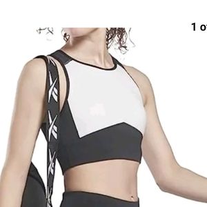 Core 10 by Reebok Training High Impact Bra Women's US Small Semi Black White